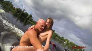 Public anal ride on the jet ski in the city centre. Mia Bandini